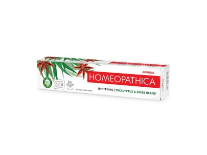 Bieliaca zubná pasta Eukalyptus a aníz Astera Homeopathica 75 ml Fluorid free