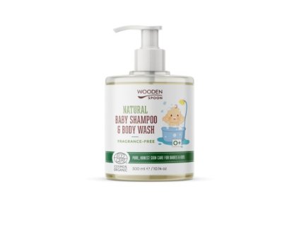 Detský sprchový gél a šampón na vlasy 2v1 bez parfumácie Wooden Spoon 300ml ECO CERT Cosmos Organic
