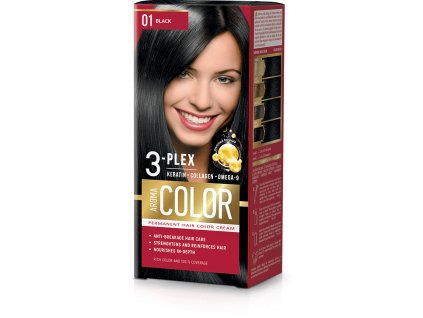 Farba na vlasy - čierna č. 01 Aroma Color čierna