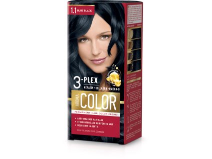 Farba na vlasy - modro čierna č. 1.1 Aroma Color čierna