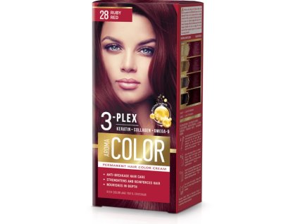 Farba na vlasy - rubínovo červená č. 28 Aroma Color
