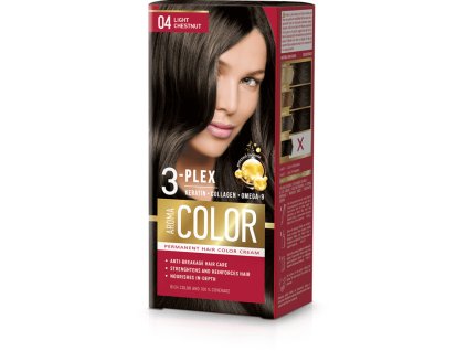 Farba na vlasy - svetlý gaštan č. 04 Aroma Color hnedá