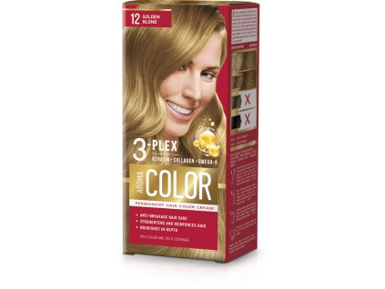 Farba na vlasy - zlatý blond č.12 Aroma Color blond