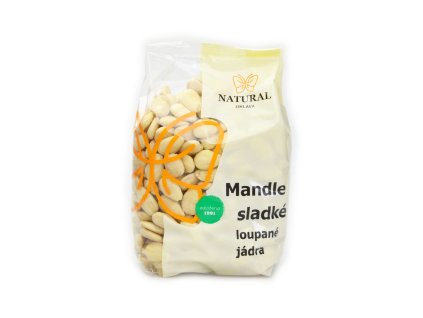 Mandle sladké lúpané - jadrá - Natural 500g