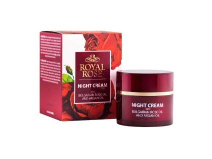Nočný krém s ružovým a argánovým olejom Royal Rose 50 ml krém