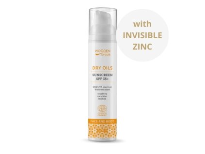 Opaľovacie mlieko na tvár a telo so suchými olejmi SPF 35+ Wooden Spoon 100ml ECO CERT Cosmos Organic