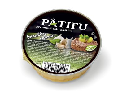 Patifu BAZALKA a CESNAK paštéta 100g