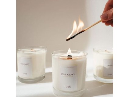 Sójová vonná sviečka Innocence Wooden Spoon 200g