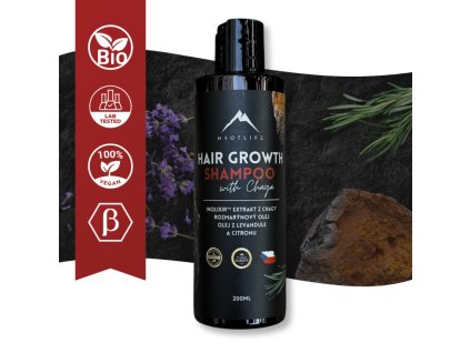Šampón s výťažkom z chagy na rast vlasov Hrotlife 200ml problém s rastom vlasov