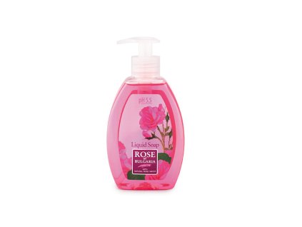 Tekuté mydlo z ružovej vody s dávkovačom Rose of Bulgaria 300 ml tekutá