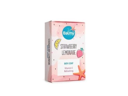 Tuhé mydlo do kúpeľa jahodová limonáda Balmy 110g