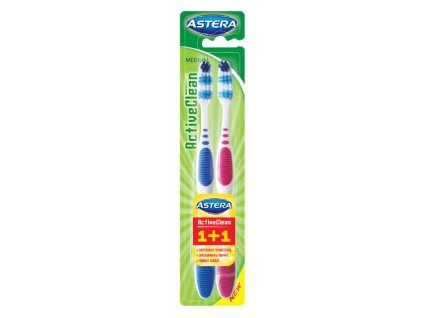 Zubná kefka Astera Active Clean MEDIUM AROMA 1+1ks medium