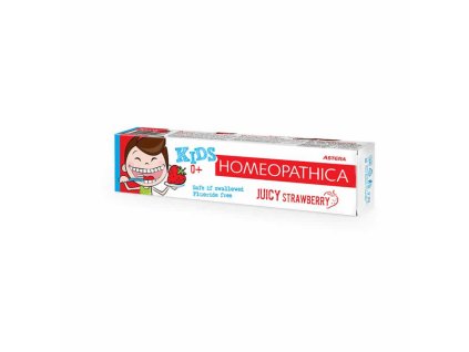 Zubná pasta 0+ Šťavnatá jahoda Astera Homeopathica 50 ml Fluorid free