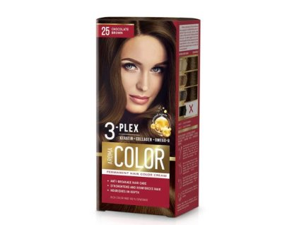 Farba na vlasy - čokoládovo hnedá č. 25 Aroma Color hnedá