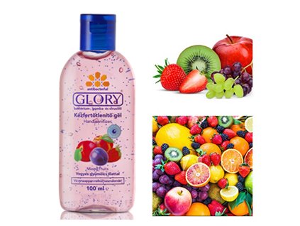 GLORY Dezinfekčný gél na ruky s vôňou zmiešaného ovocia 100ml