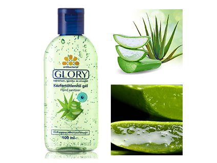 GLORY dezinfekčný gél na ruky s vôňou aloe vera 100 ml