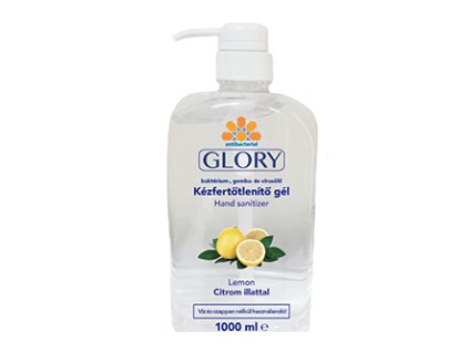 GLORY dezinfekční gel na ruce s jemnou citrónovou vůní 1000 ml