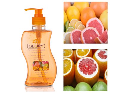 GLORY tekuté mýdlo a sprchový gel se svěží citrusovou vůní 500 ml