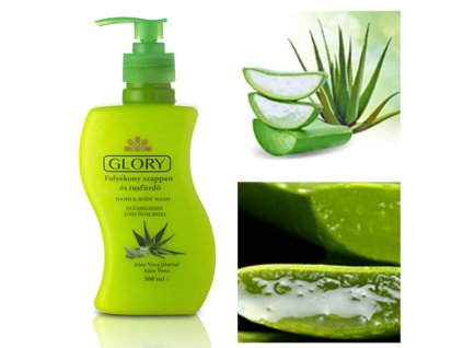 GLORY tekuté mydlo a sprchový gél s vôňou Aloe Vera 500 ml