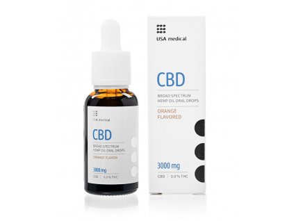 USA medical Oral Drops 3000mg CBD olej | 30 ml