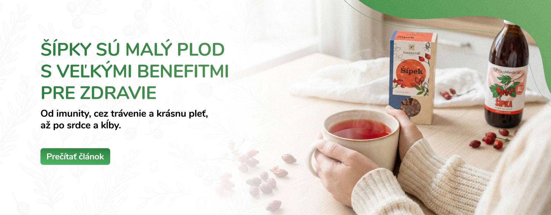 Šípky malý plod so zázračnými účinkami na zdravie