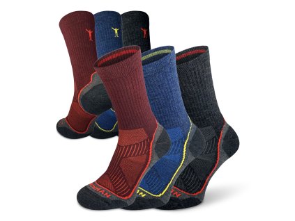 Trek Silver Merino Light Northman 3-pack, mix barev