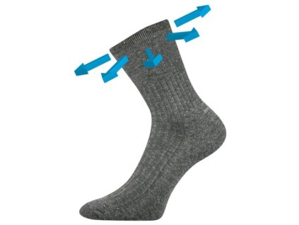 Medicine CORSA VoXX ponožky s jemným lemem, antracit melé