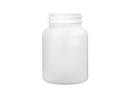 Plastová lahvička 150 ml bílá + uzávěr bílý/černý
