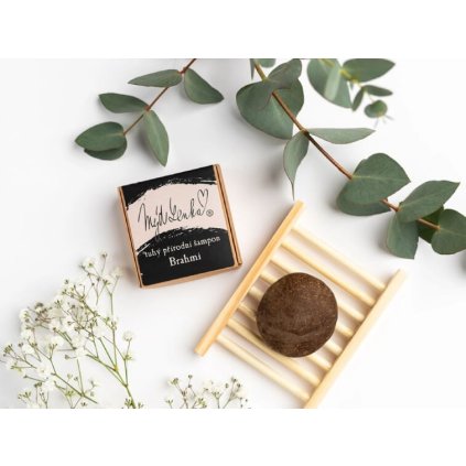 Přírodní tuhý šampon na suché vlasy Brahmi