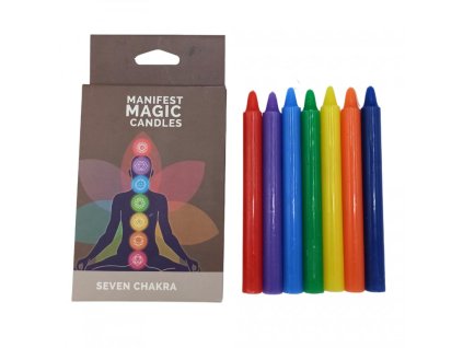 Esoterické Magické Svíčky (balení 7 kusů) - 7 Čaker