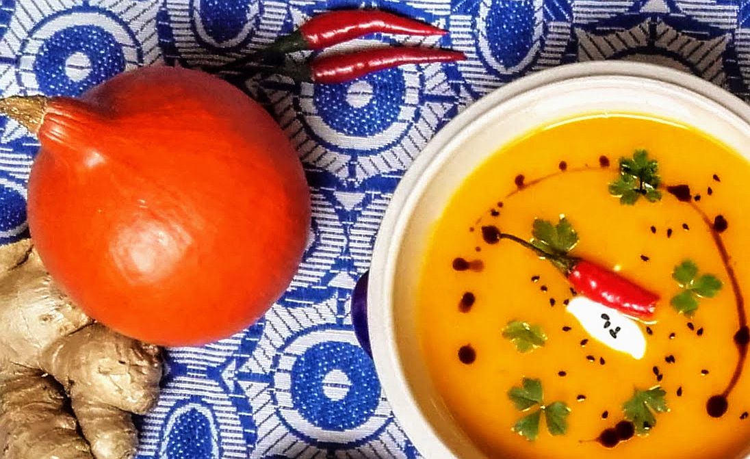 Dýňová polévka s koriandrem