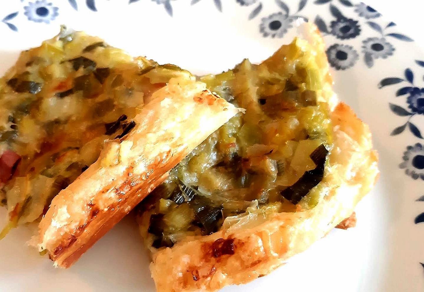 Pórkový koláč s pancettou