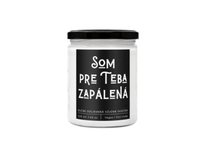 pre teba zapalena dizajnova sviecka