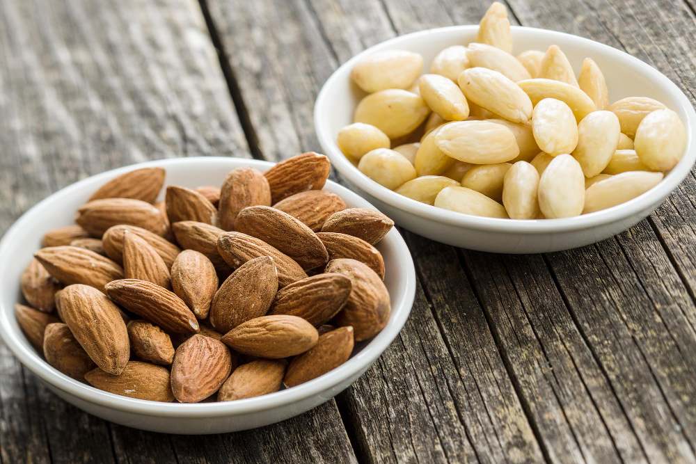 Blanšírované mandle – vlastnosti a použití