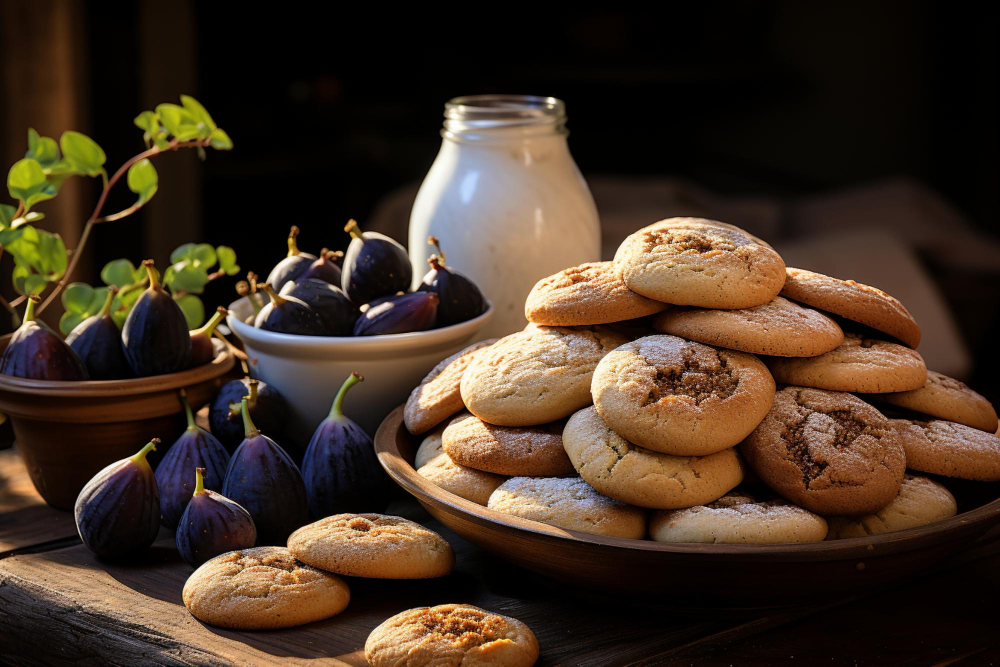 Měkké sušenky s čerstvými fíky