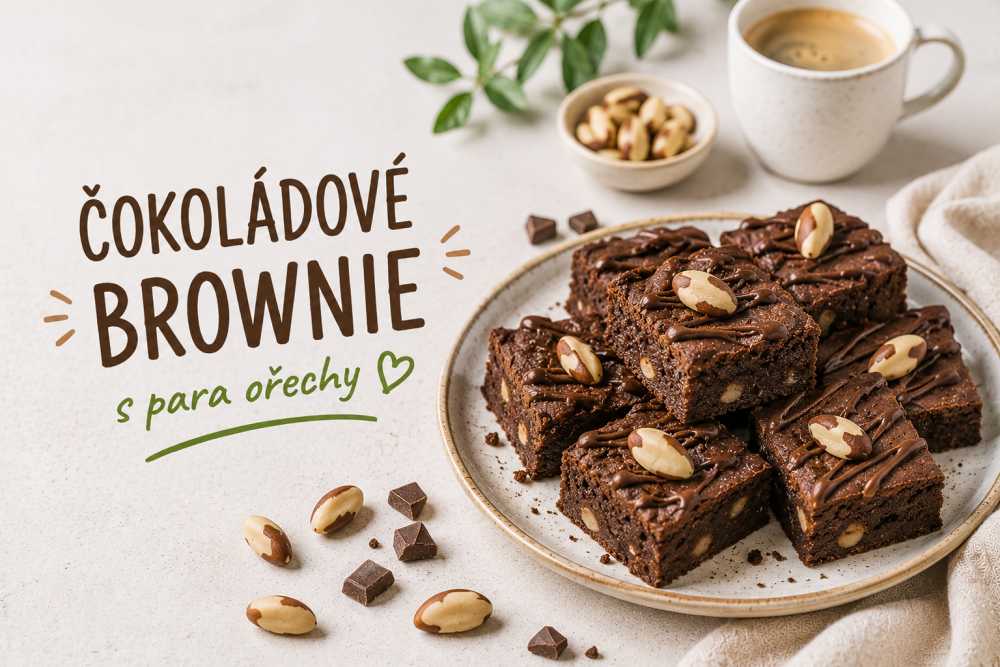 Čokoládové brownie s para ořechy – jednoduchý recept