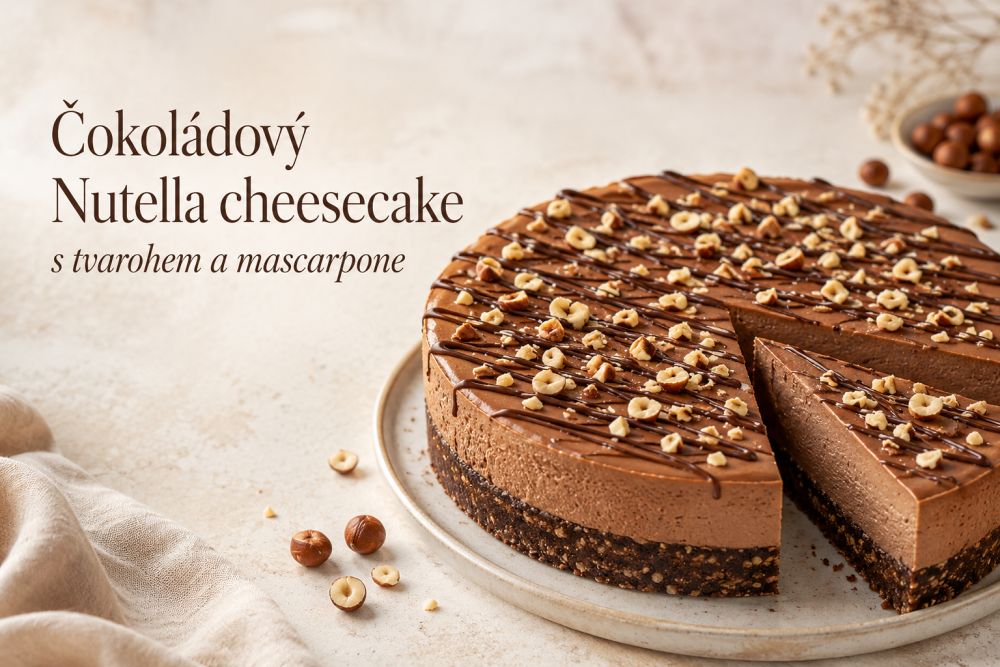 Čokoládový Nutella cheesecake s tvarohem a mascarpone