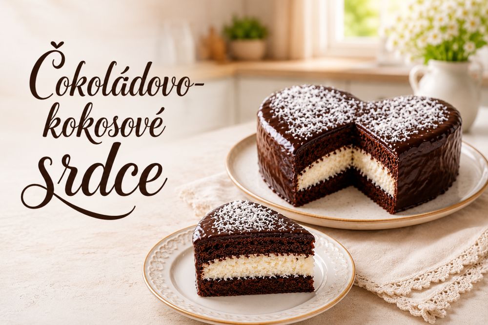 Čokoládovo-kokosové srdce