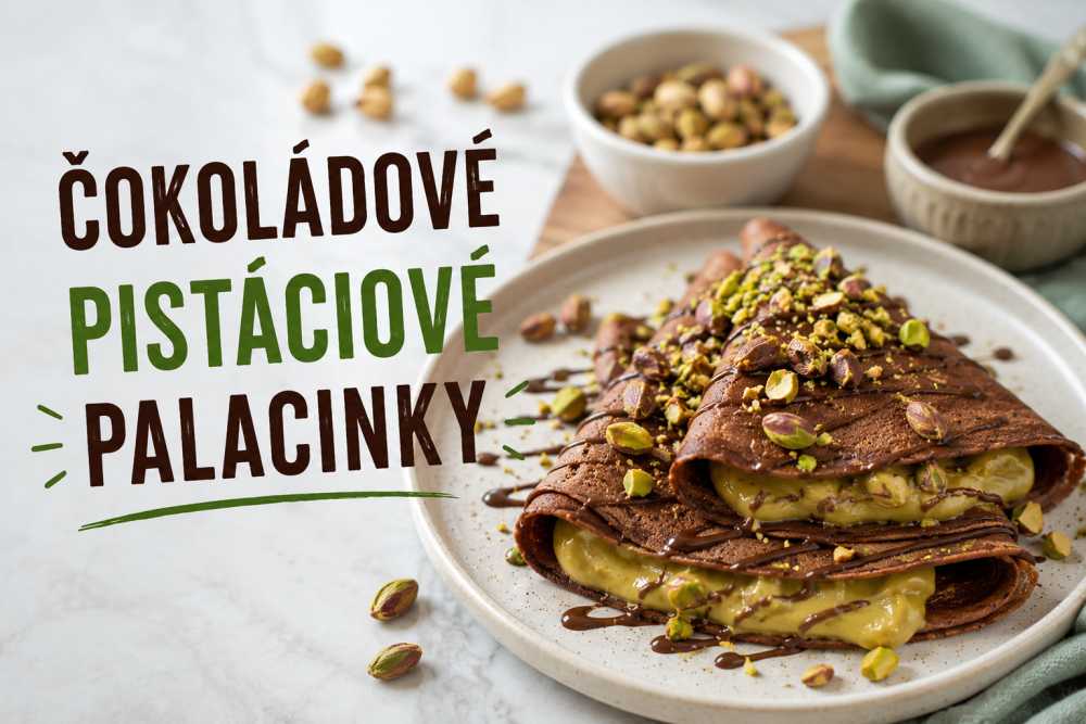 Čokoládovo pistáciové palačinky