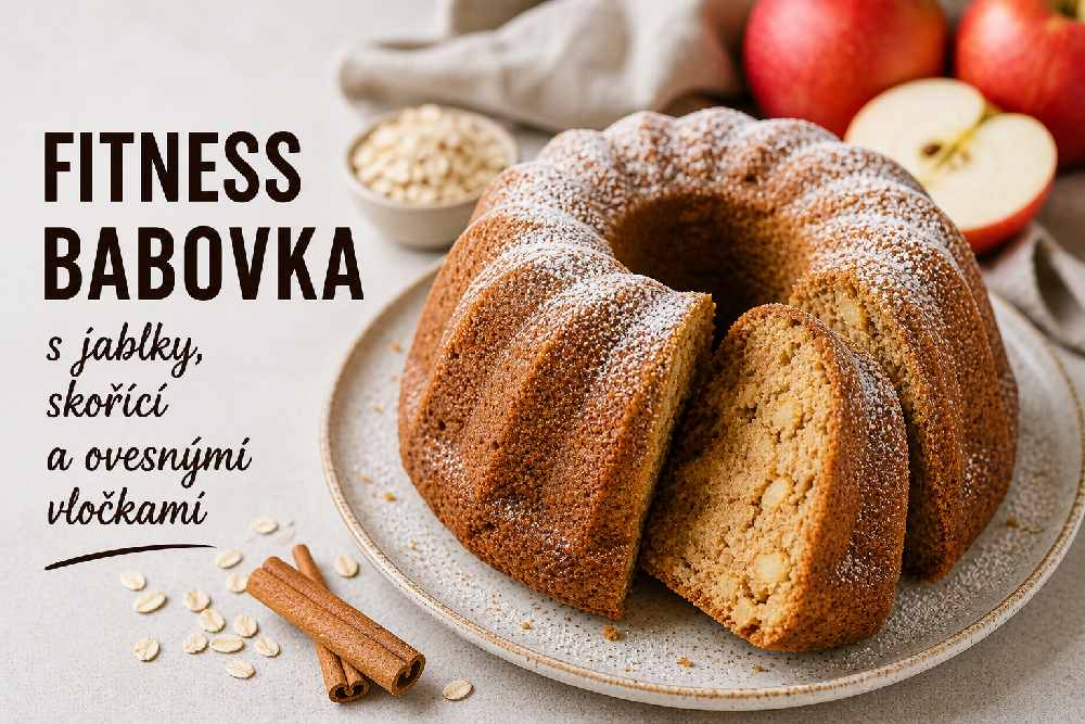 Fitness bábovka s jablky, skořicí a ovesnými vločkami