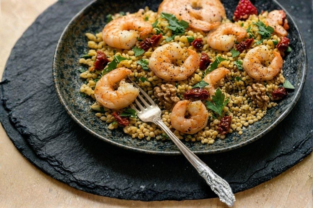 Bulgur s tygřími krevetami: Rychlá a luxusní fitness večeře