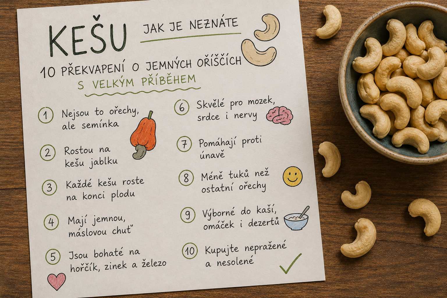 Kešu, jak je neznáte: 10 překvapení o jemných oříšcích s velkým příběhem