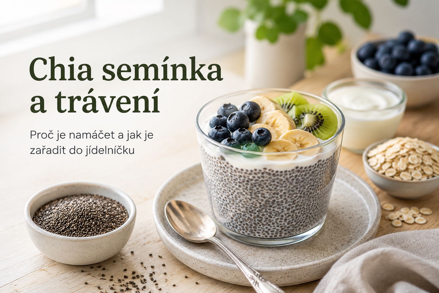Chia semínka a trávení: proč je namáčet a jak je zařadit do jídelníčku