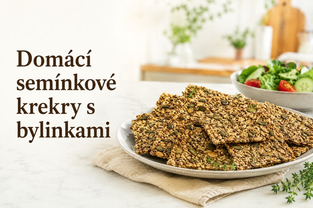 Domácí semínkové krekry s bylinkami