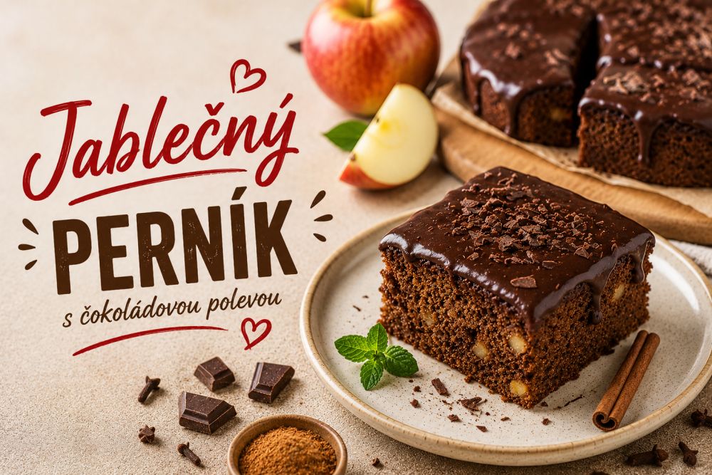 Jablečný perník s čokoládovou polevou