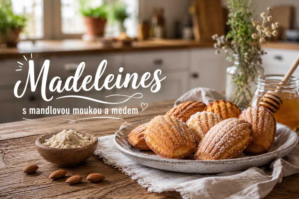 Madlenky s mandlovou moukou a medem