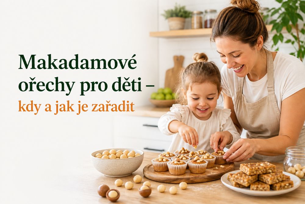 Makadamové ořechy pro děti: kdy a jak je zařadit do jídelníčku?