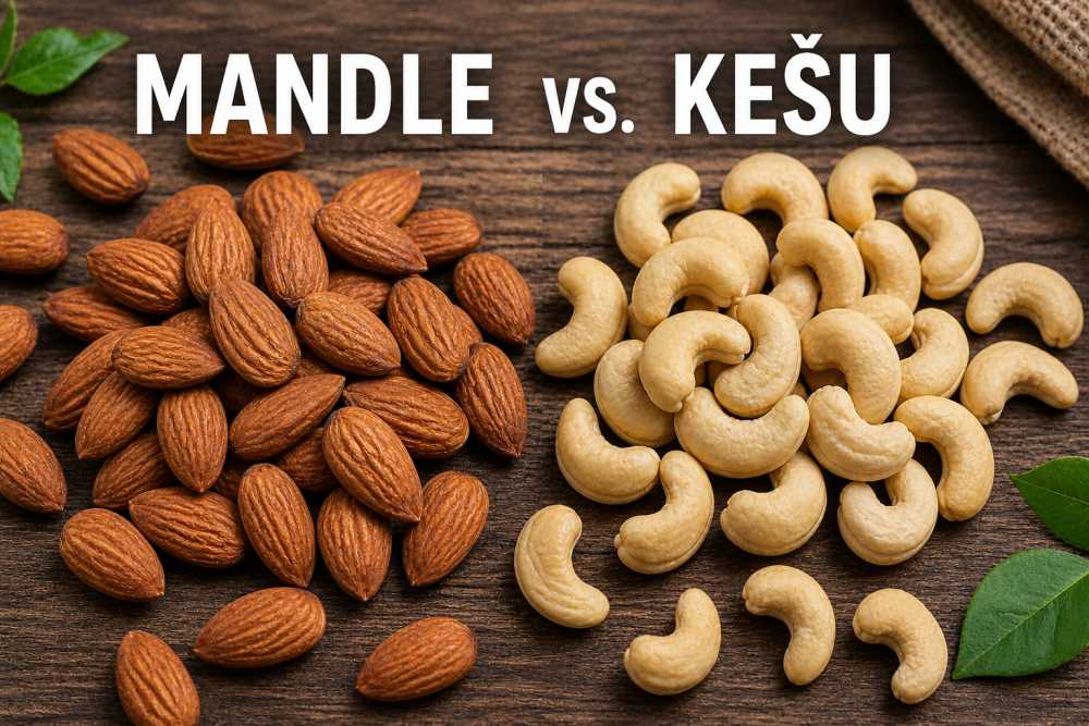 Mandle vs. kešu – které ořechy jsou lepší pro vaše zdraví?
