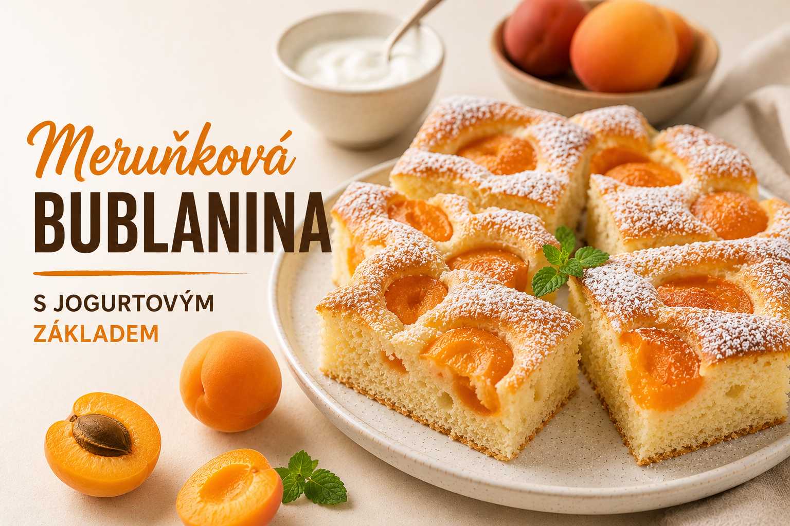 Meruňková bublanina s jogurtovým základem