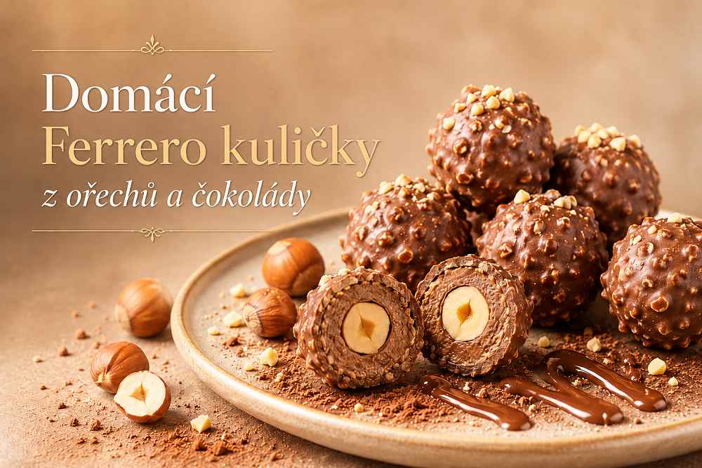 Domácí Ferrero kuličky z ořechů a čokolády